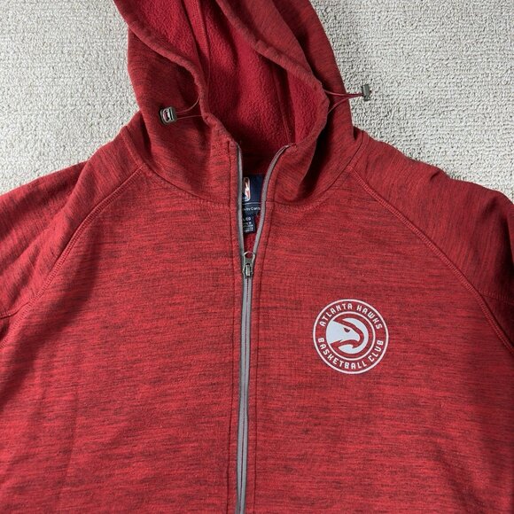 G-III Atlanta Hawks Hooded Jacket Red Gray Men’s Size XL - Picture 2 of 7